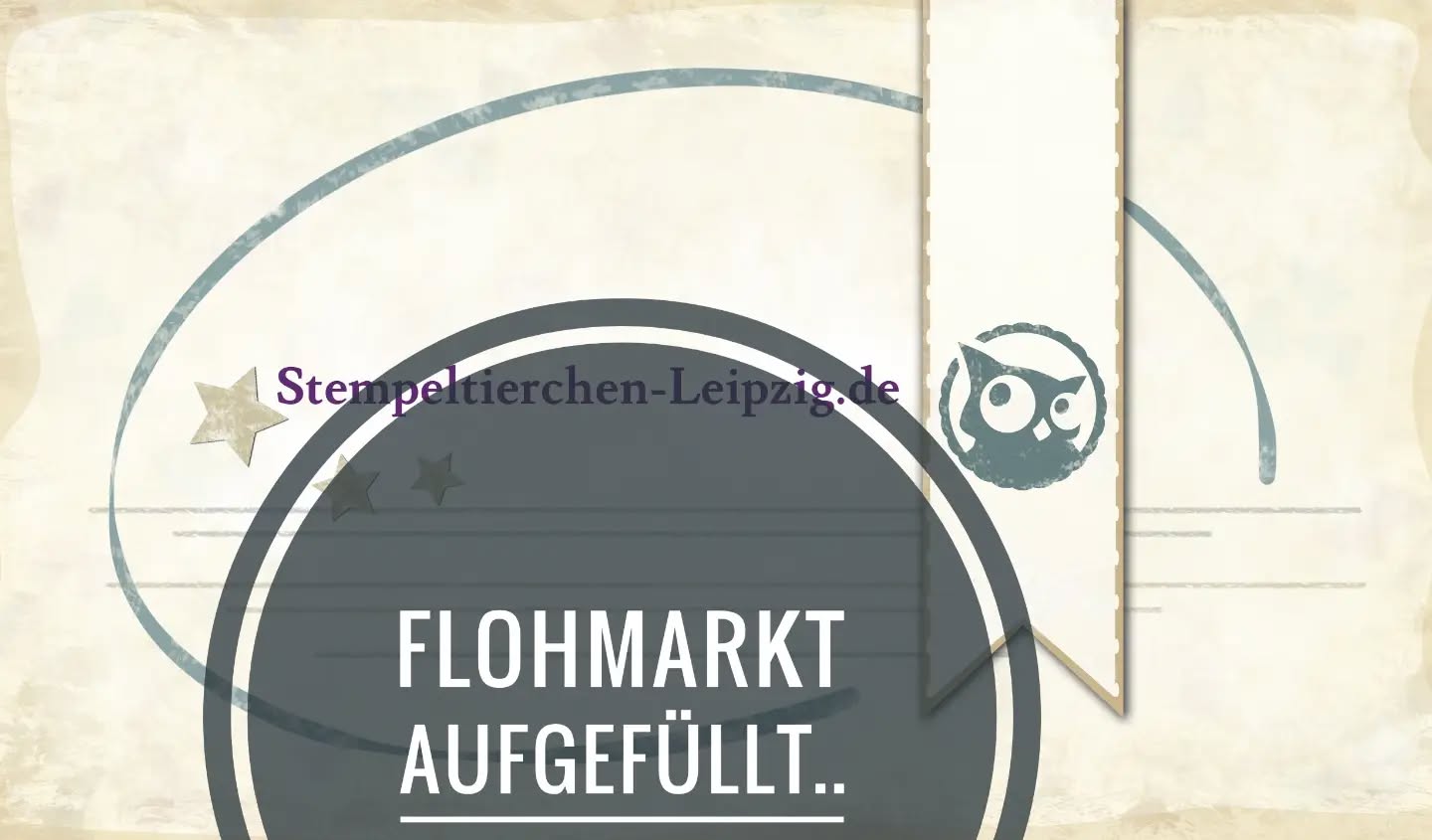 Hey.. Ich hab meine Flohmarkt Ecke aufgefüllt. Den Link zu meinem Seite findet ihr in meinem Profil. Dort findet ihr auch alle Infos zum Flohmarkt.. Viel Spaß beim Stöbern und Entdecken,

Euer StempeltierchenLeipzig